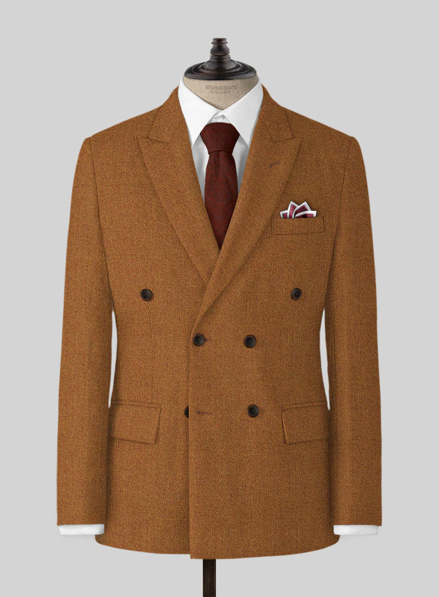 Naples Gold Castle Tweed Double Breasted Jacket