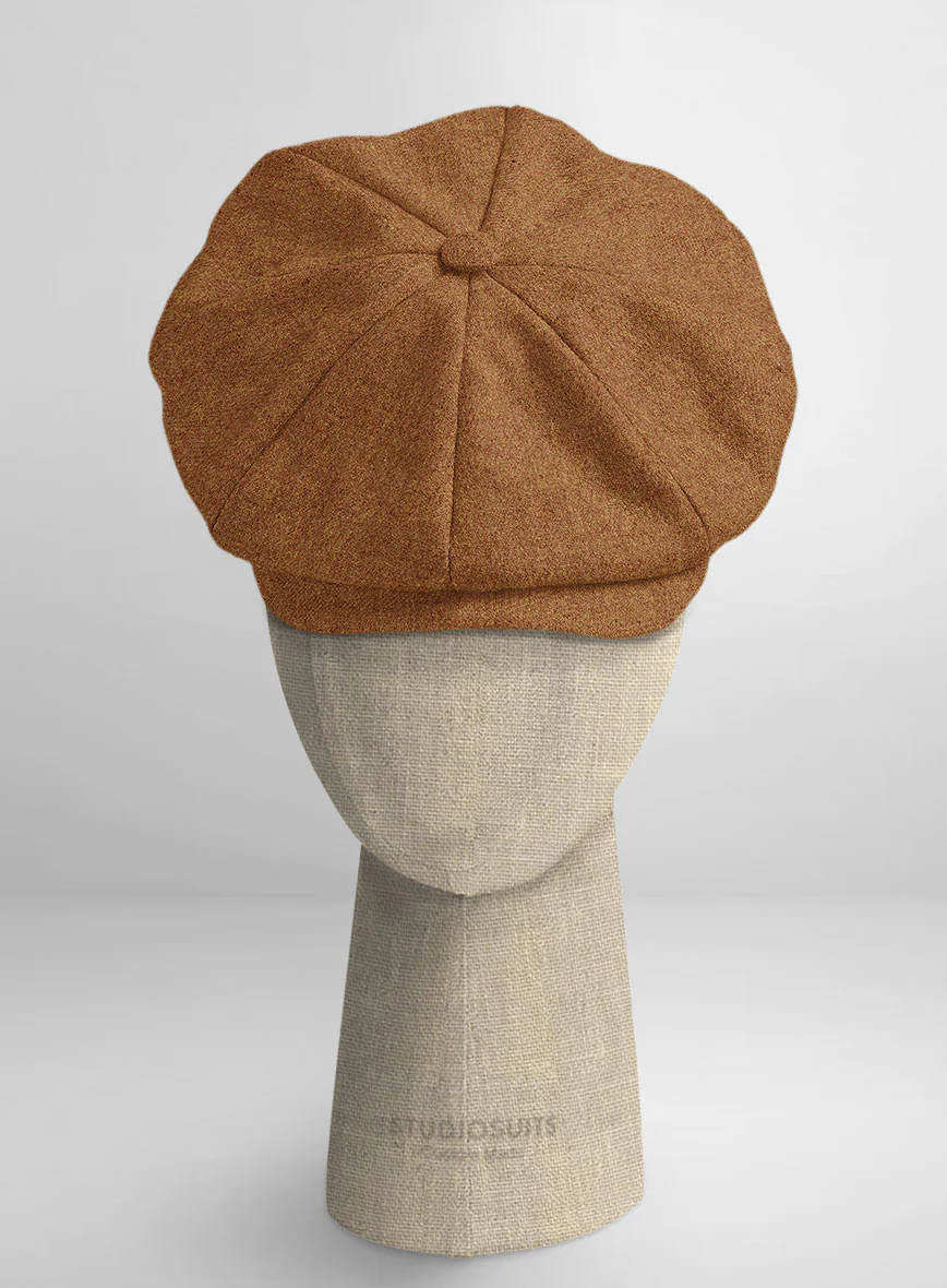 Naples Gold Castle Tweed Newsboy Cap