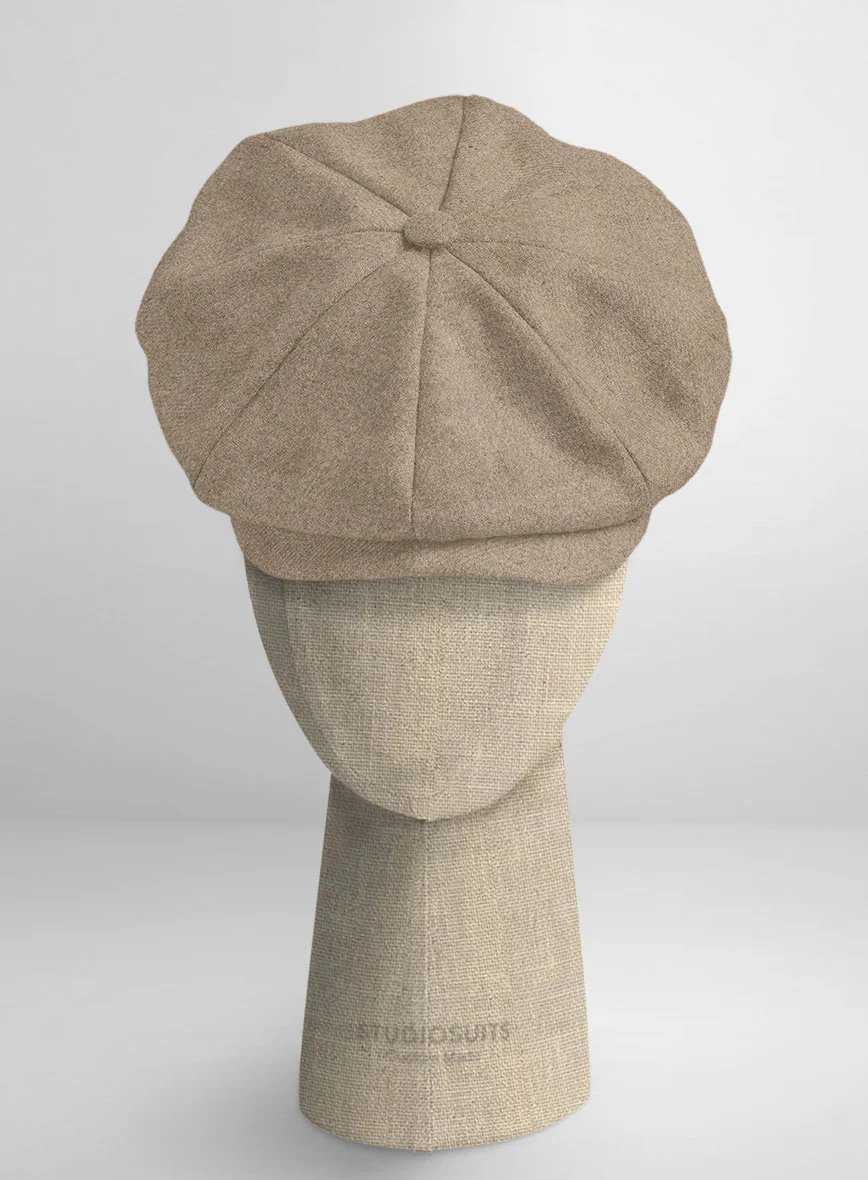 Naples Gondola Beige Tweed Newsboy Cap