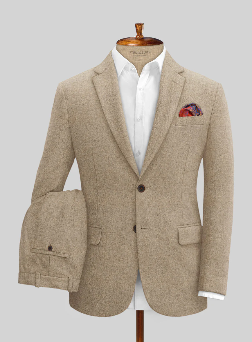Naples Gondola Beige Tweed Suit - Image 2