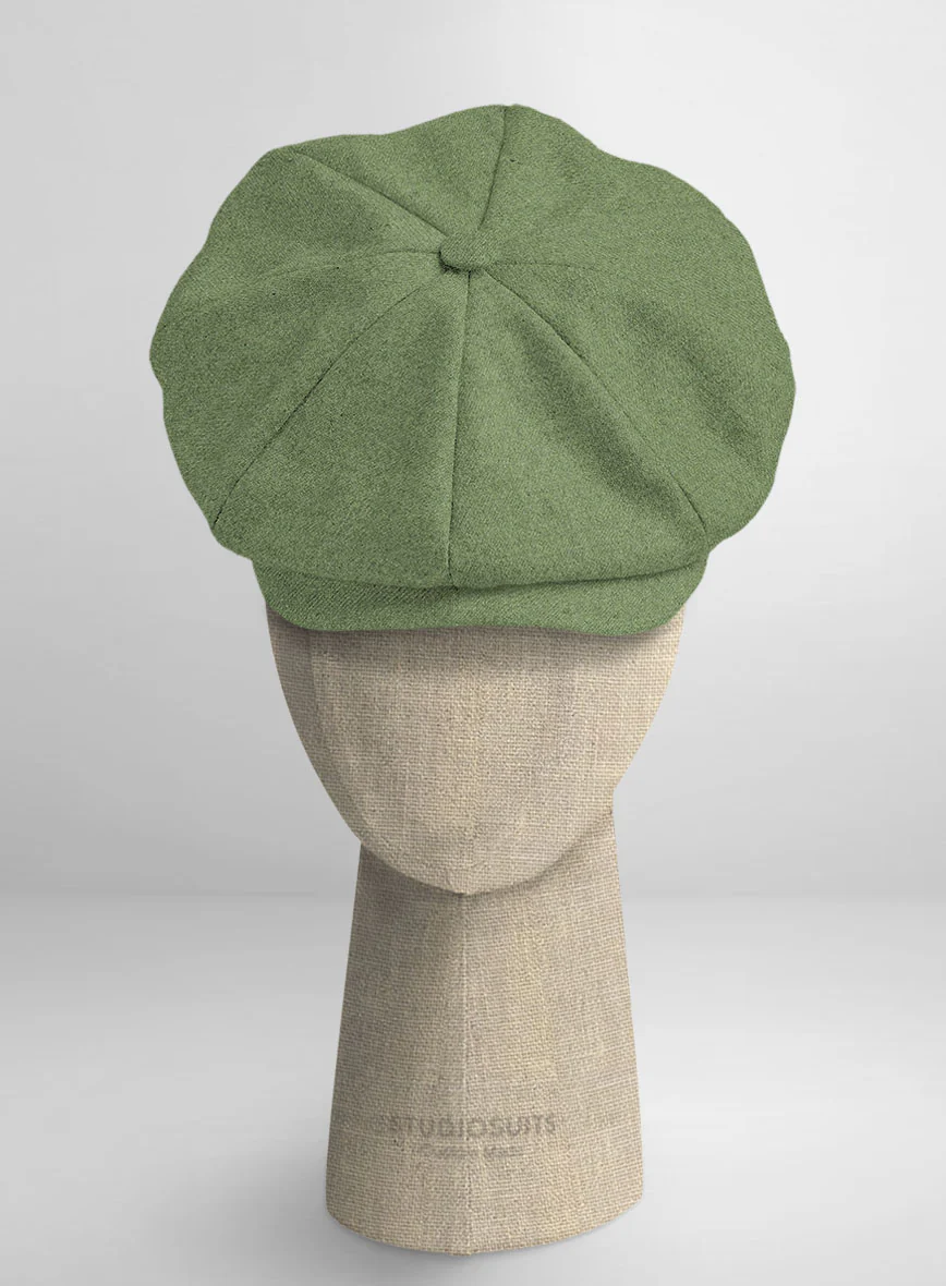 Naples Honeydew Green Tweed Newsboy Cap