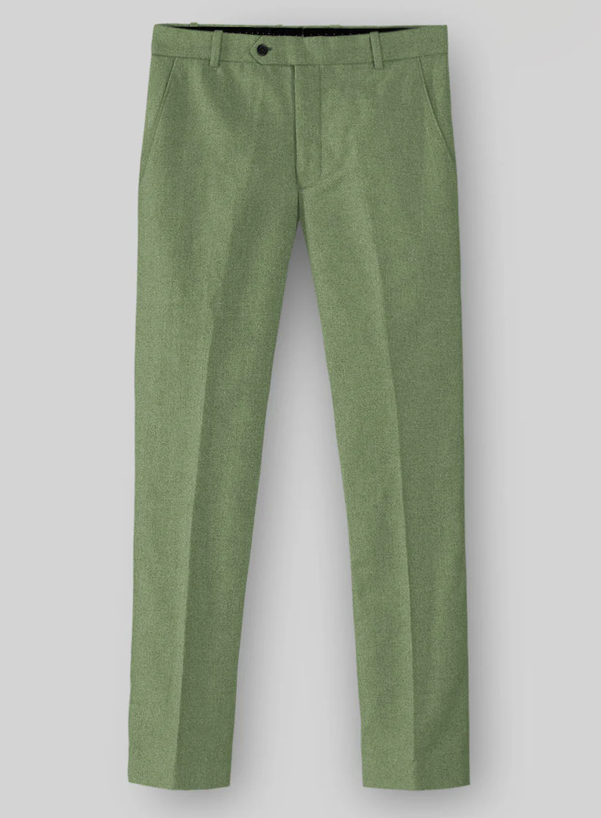 Naples Honeydew Green Tweed Pants