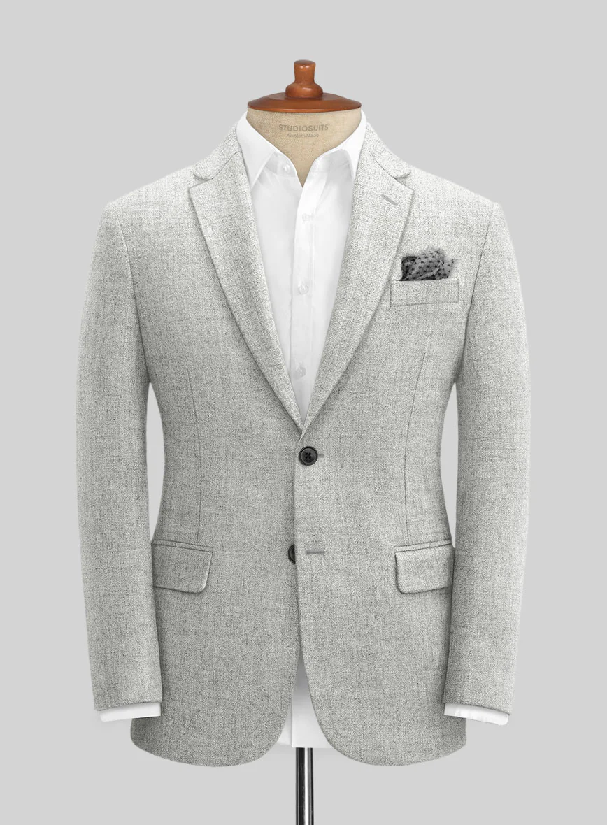 Naples Ice Gray Tweed Jacket - Image 3