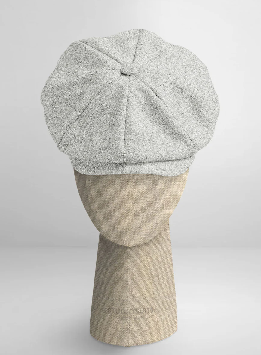 Naples Ice Gray Tweed Newsboy Cap
