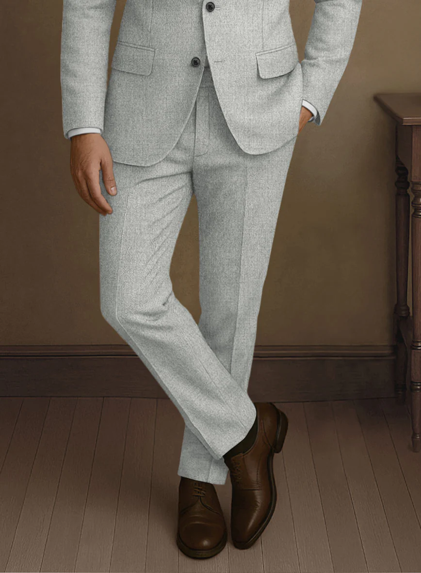 Naples Ice Gray Tweed Suit - Image 7