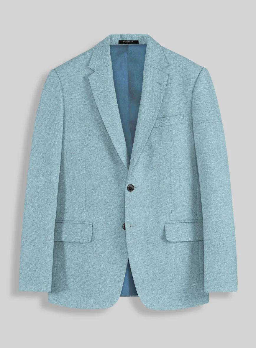 Naples Light Blue Tweed Jacket