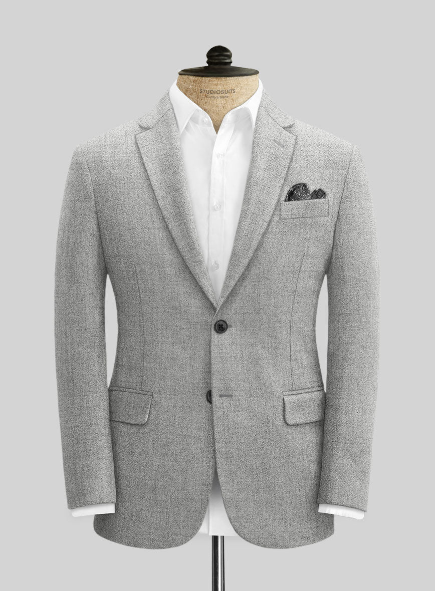Naples Light Gray Tweed Jacket - Image 3