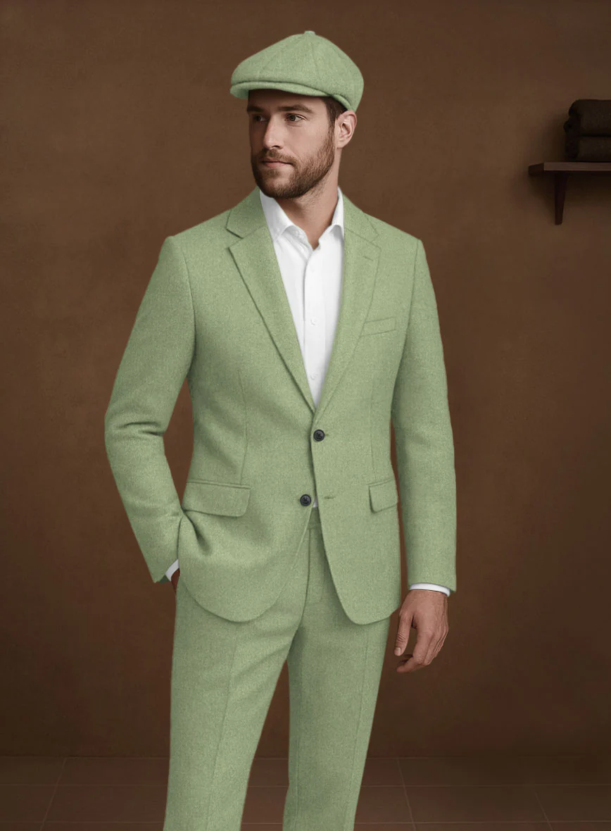 Naples Light Green Tweed Jacket - Image 2