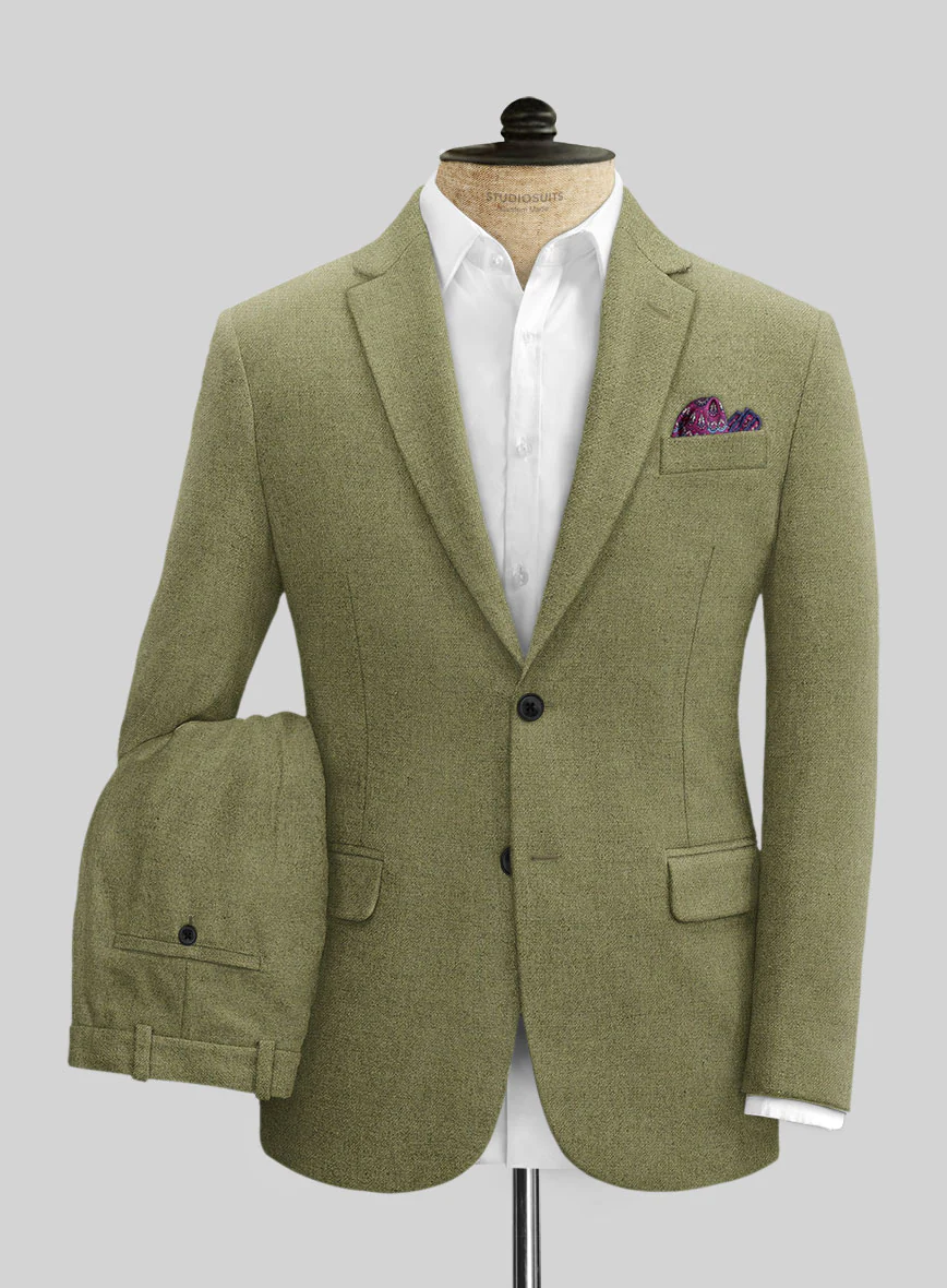 Naples Martini Green Tweed Suit - Image 2