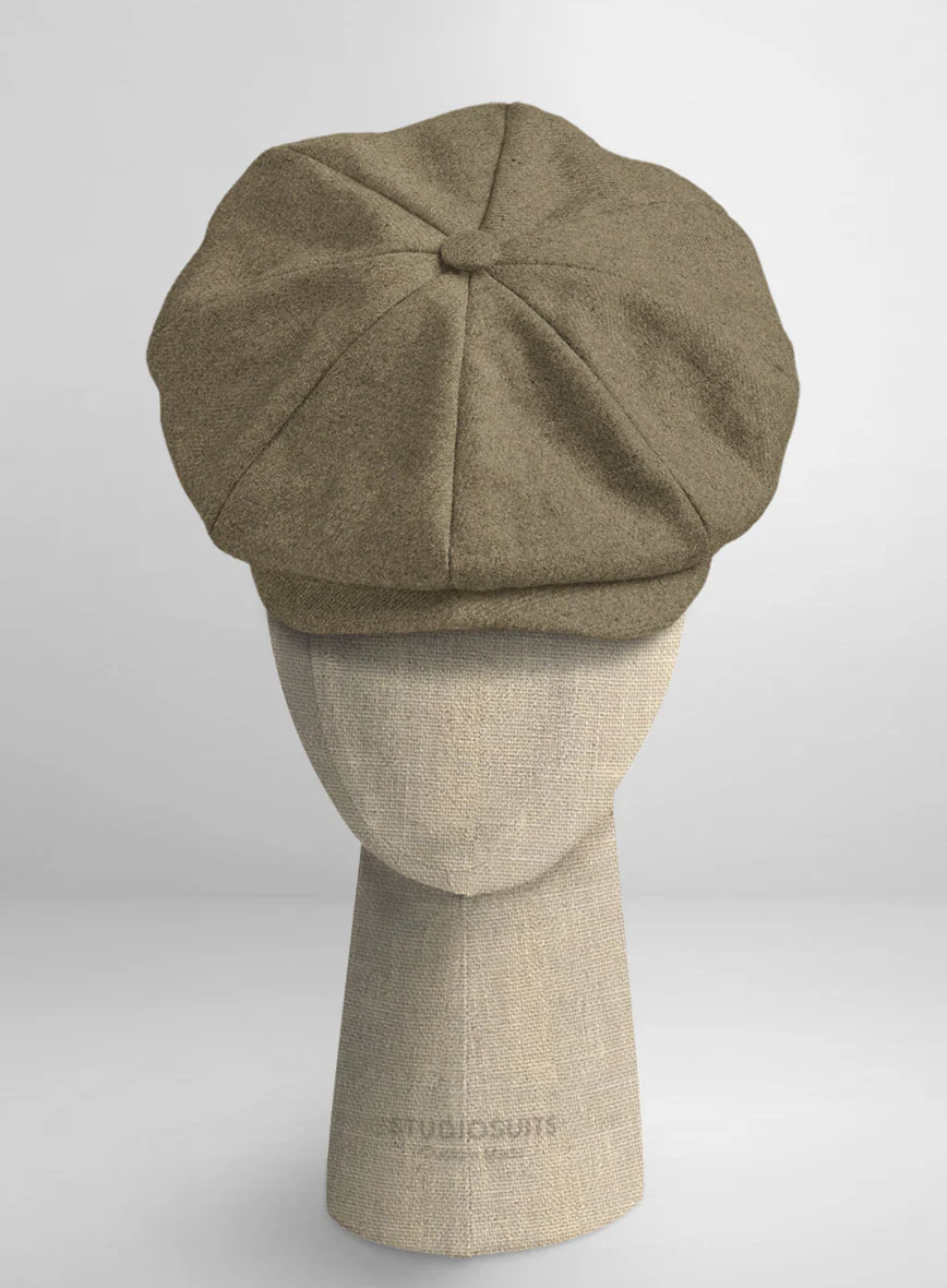 Naples Melange Brown Tweed Newsboy Cap