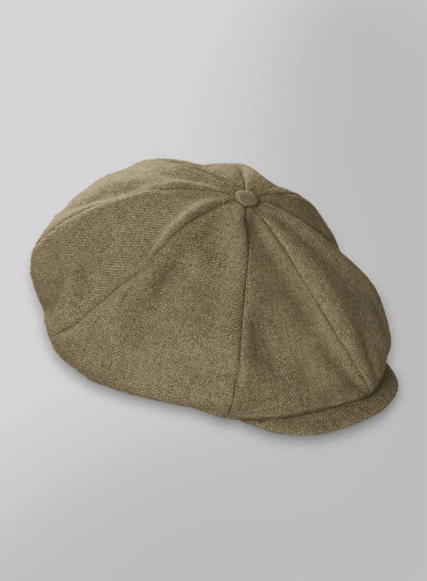 Naples Melange Brown Tweed Newsboy Cap - Image 3