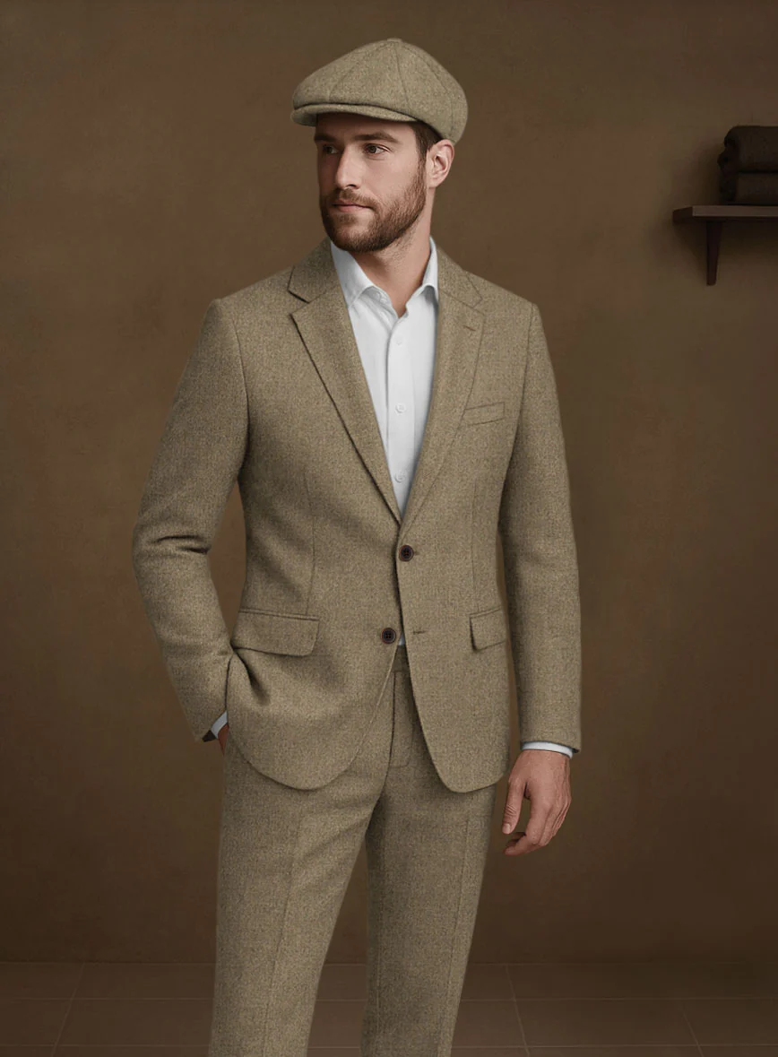 Naples Melange Brown Tweed Suit - Image 3
