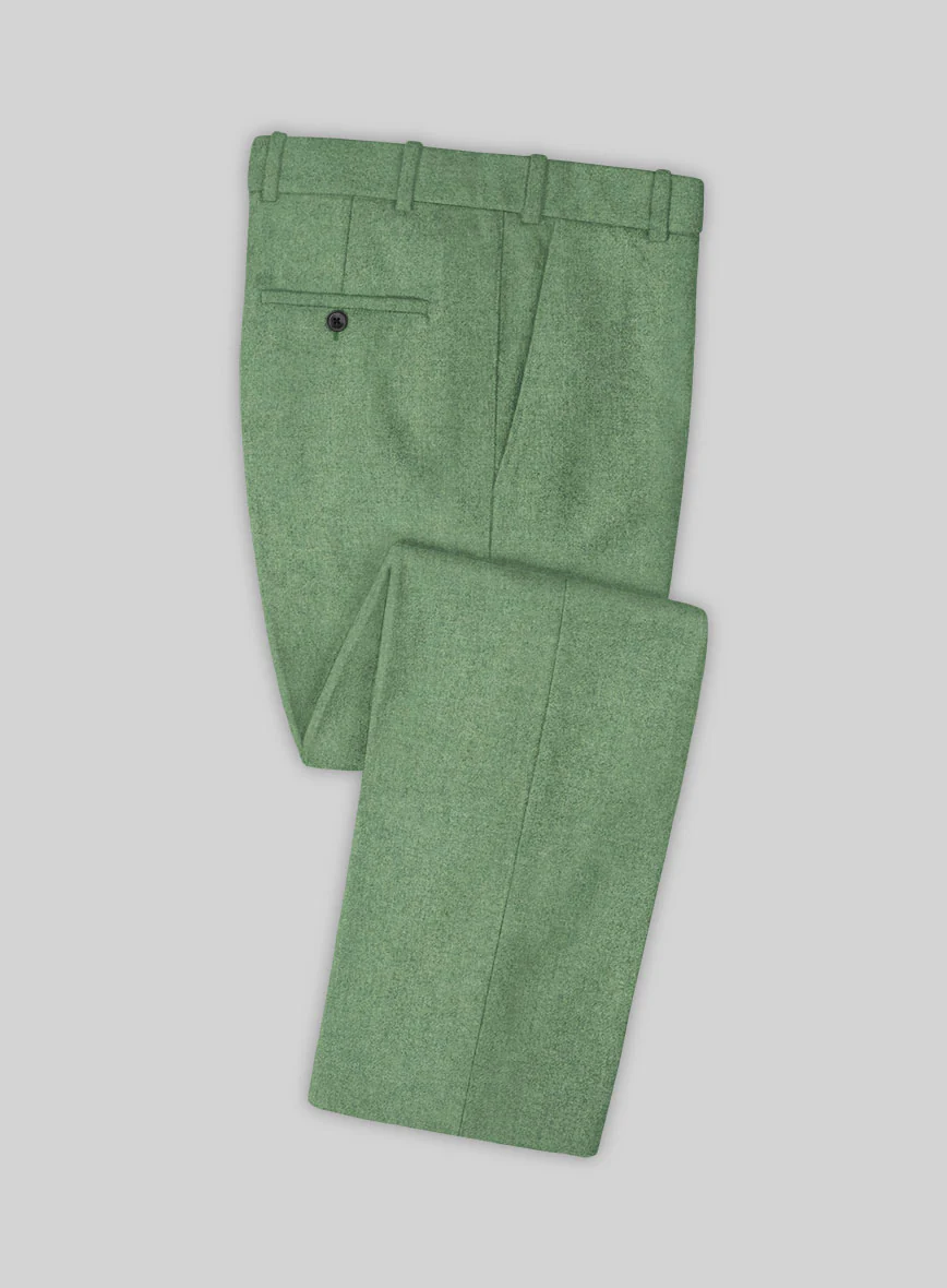 Naples Milanese Green Tweed Pants