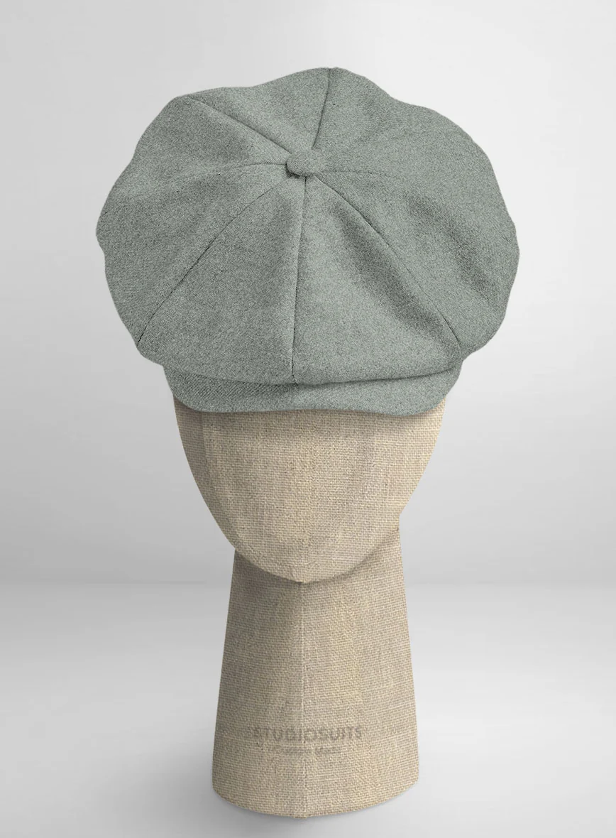 Naples Milano Sage Green Tweed Newsboy Cap