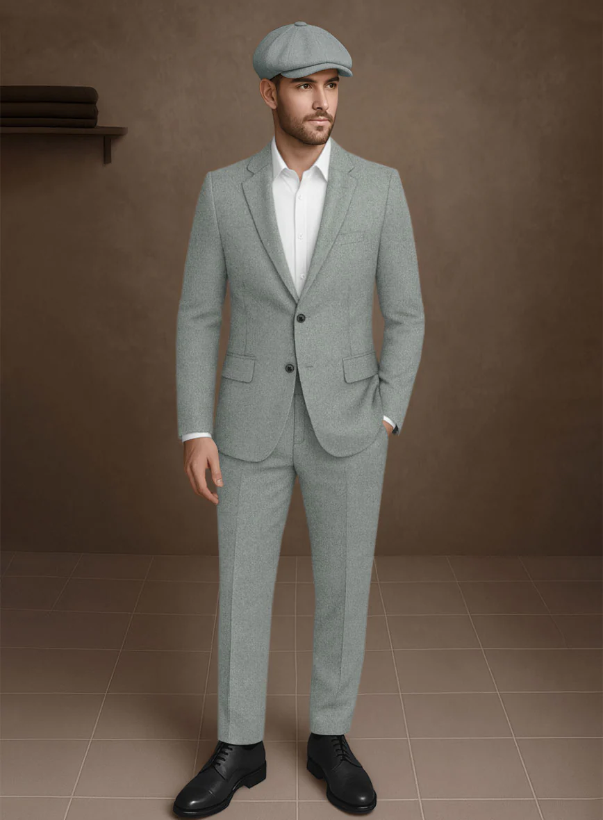 Naples Milano Sage Green Tweed Suit