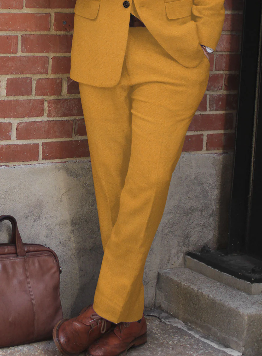 Naples Mimosa Yellow Tweed Pants - Image 2