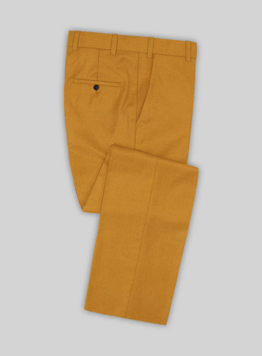 Naples Mimosa Yellow Tweed Double Breasted Suit - Image 3