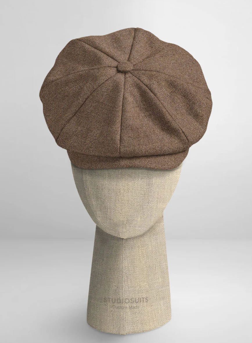 Naples Oak Wood Tweed Newsboy Cap