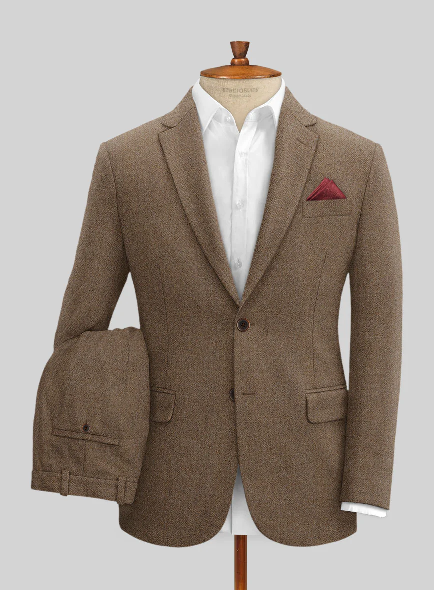 Naples Oak Wood Tweed Suit - Image 2