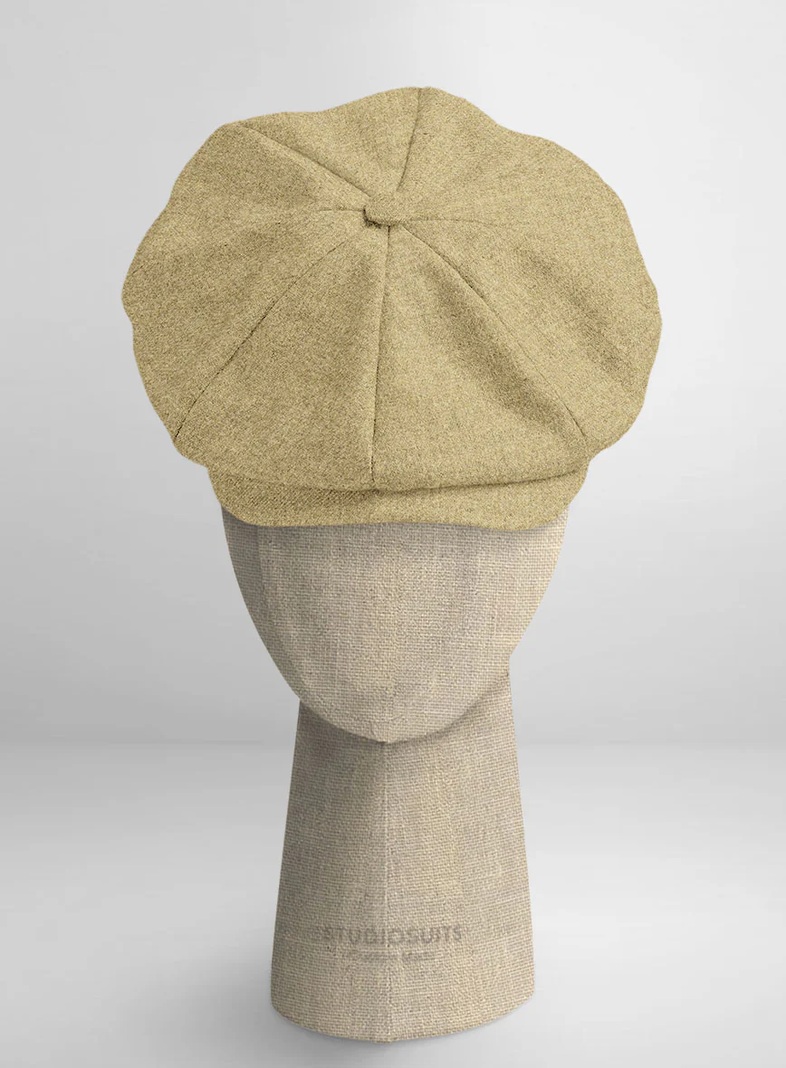 Naples Ochre Yellow Tweed Newsboy Cap