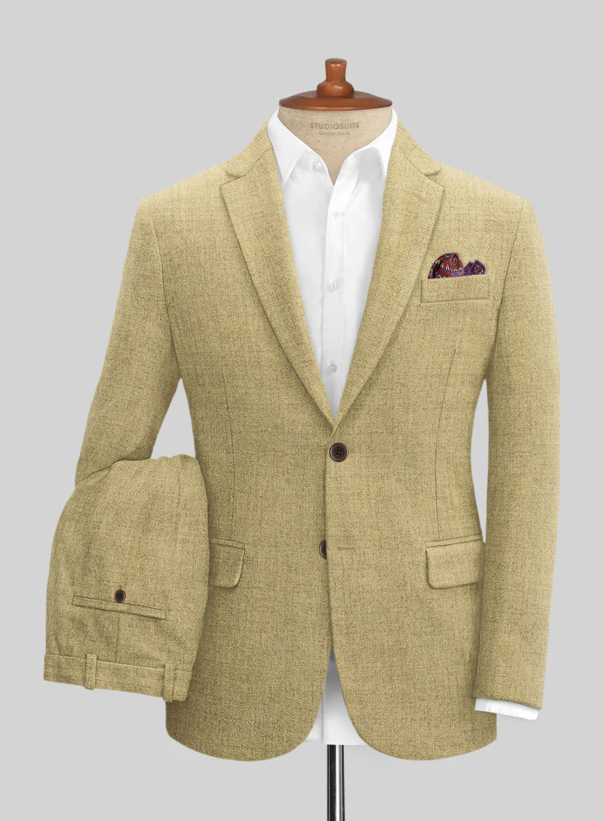 Naples Ochre Yellow Tweed Suit - Image 2