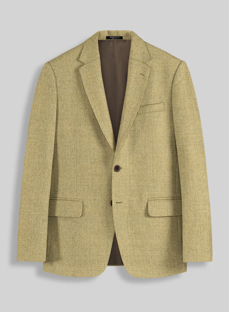 Naples Ochre Yellow Tweed Suit - Image 3