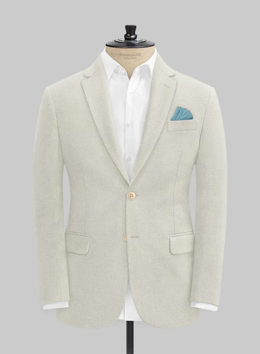 Naples Off White Tweed Jacket - Image 3