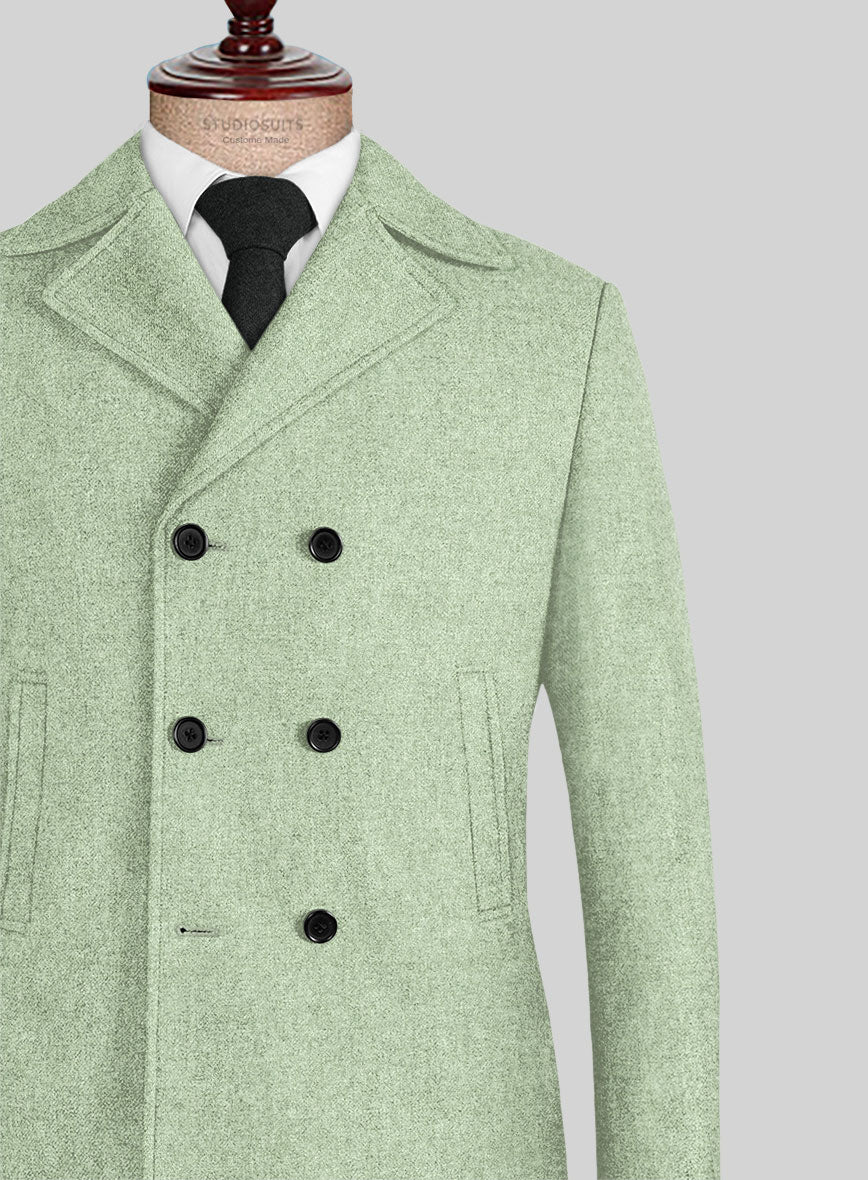 Naples Pista Green Tweed Pea coat - Image 2
