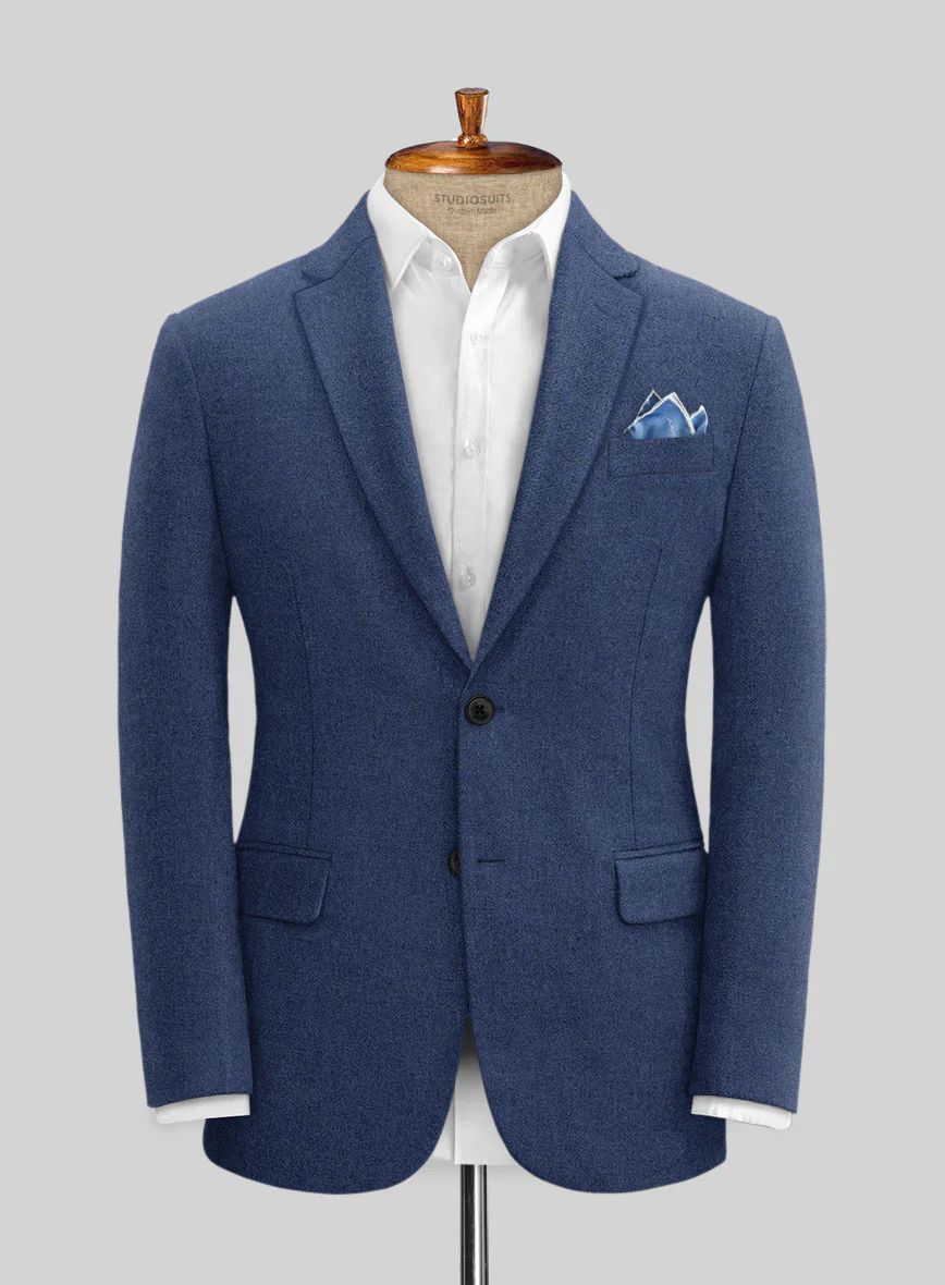 Naples Powder Blue Tweed Suit - Image 3