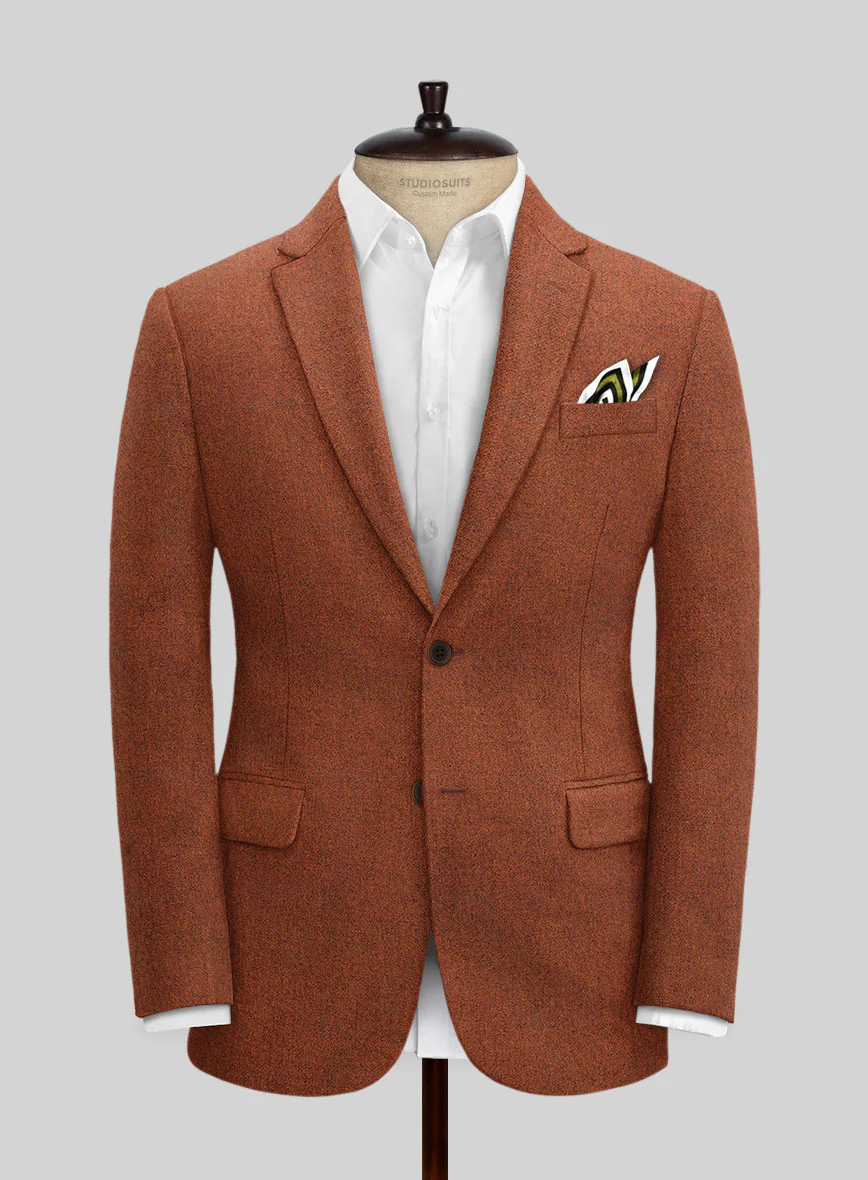 Naples Prego Rust Tweed Suit - Image 3