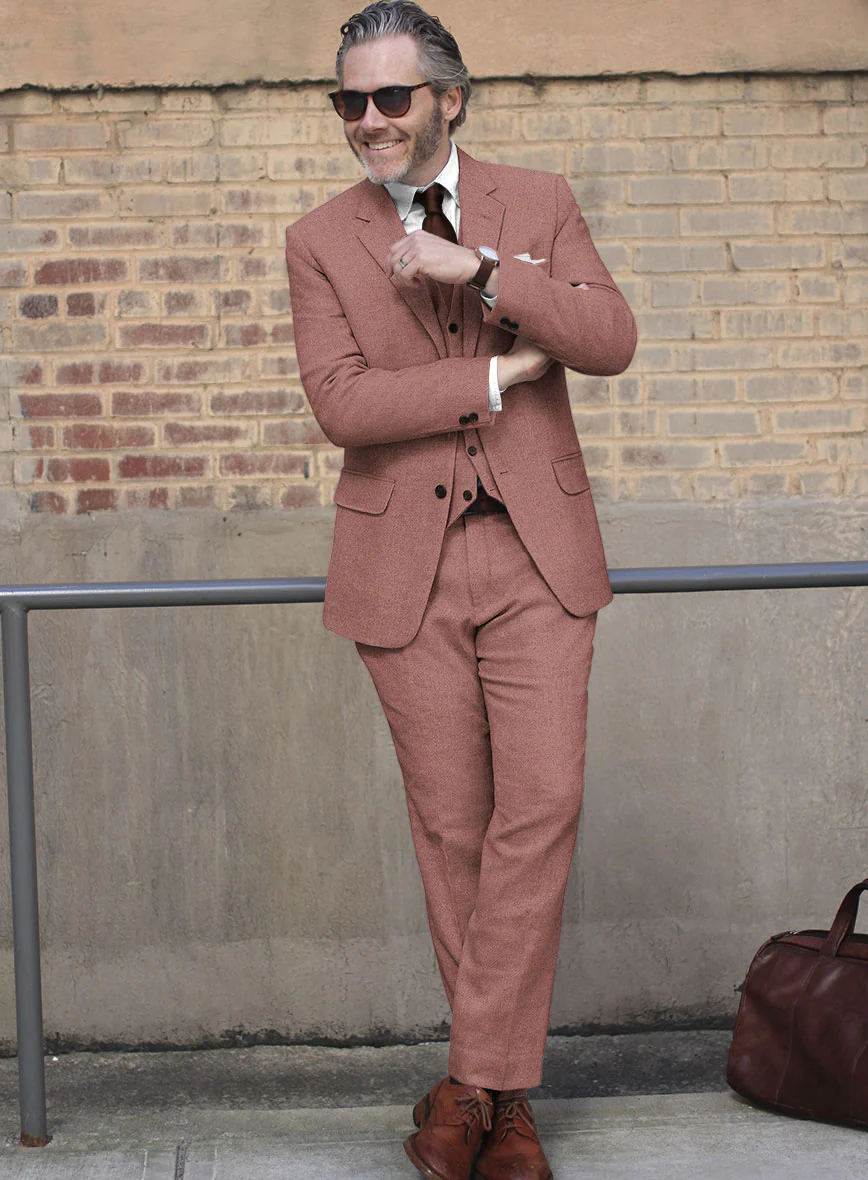 Naples Quartz Pink Tweed Suit - Image 2