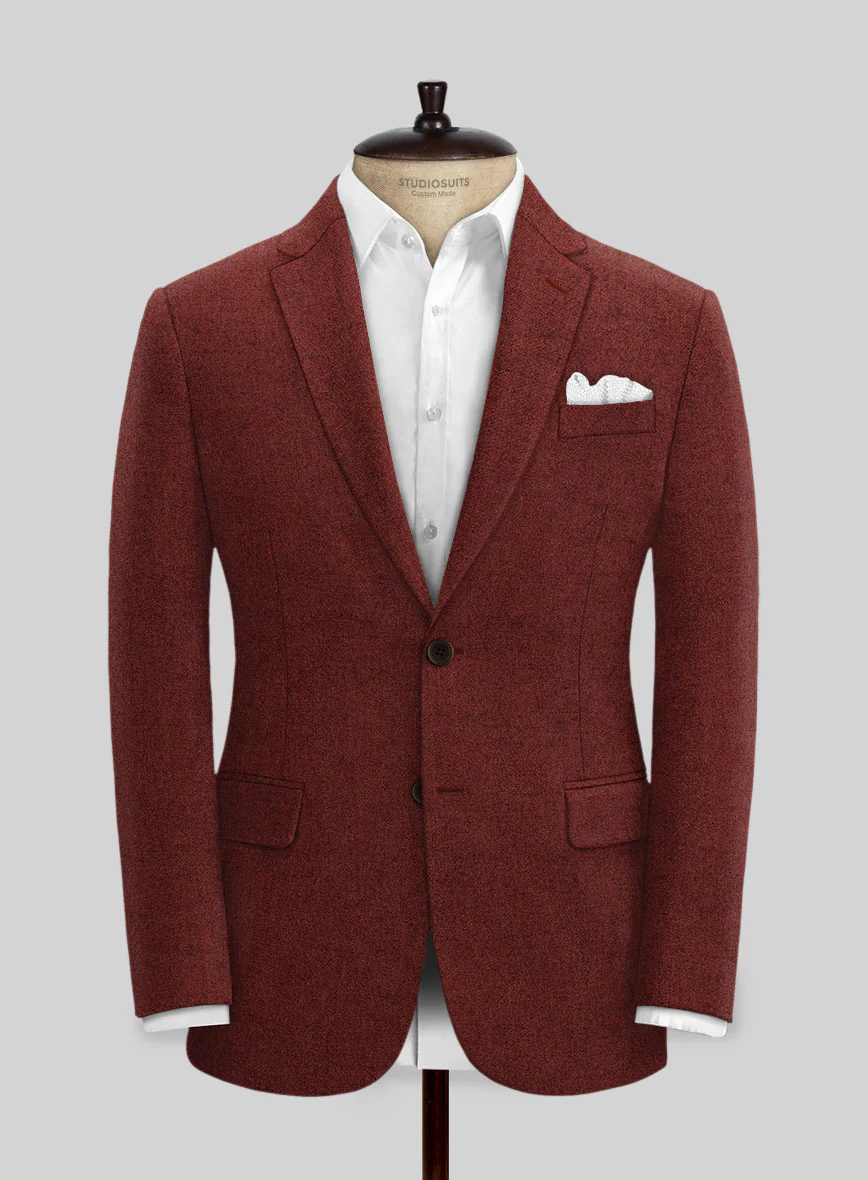 Naples Raw Red Tweed Jacket
