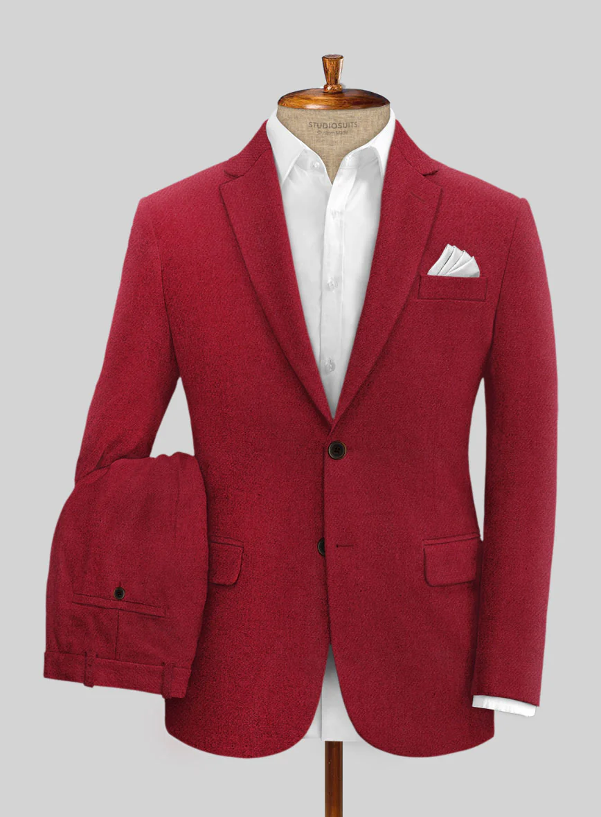 Naples Red Tweed Suit - Image 3