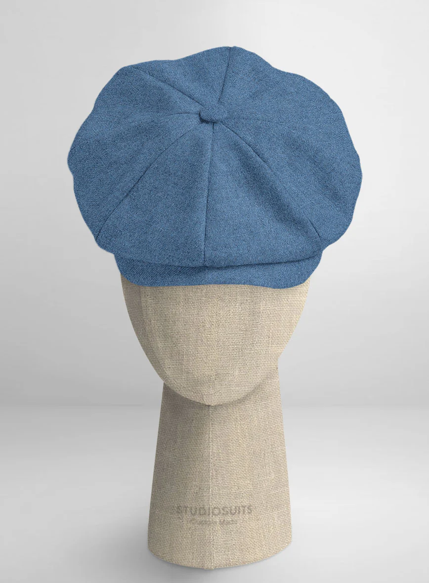 Naples Saga Blue Tweed Newsboy Cap