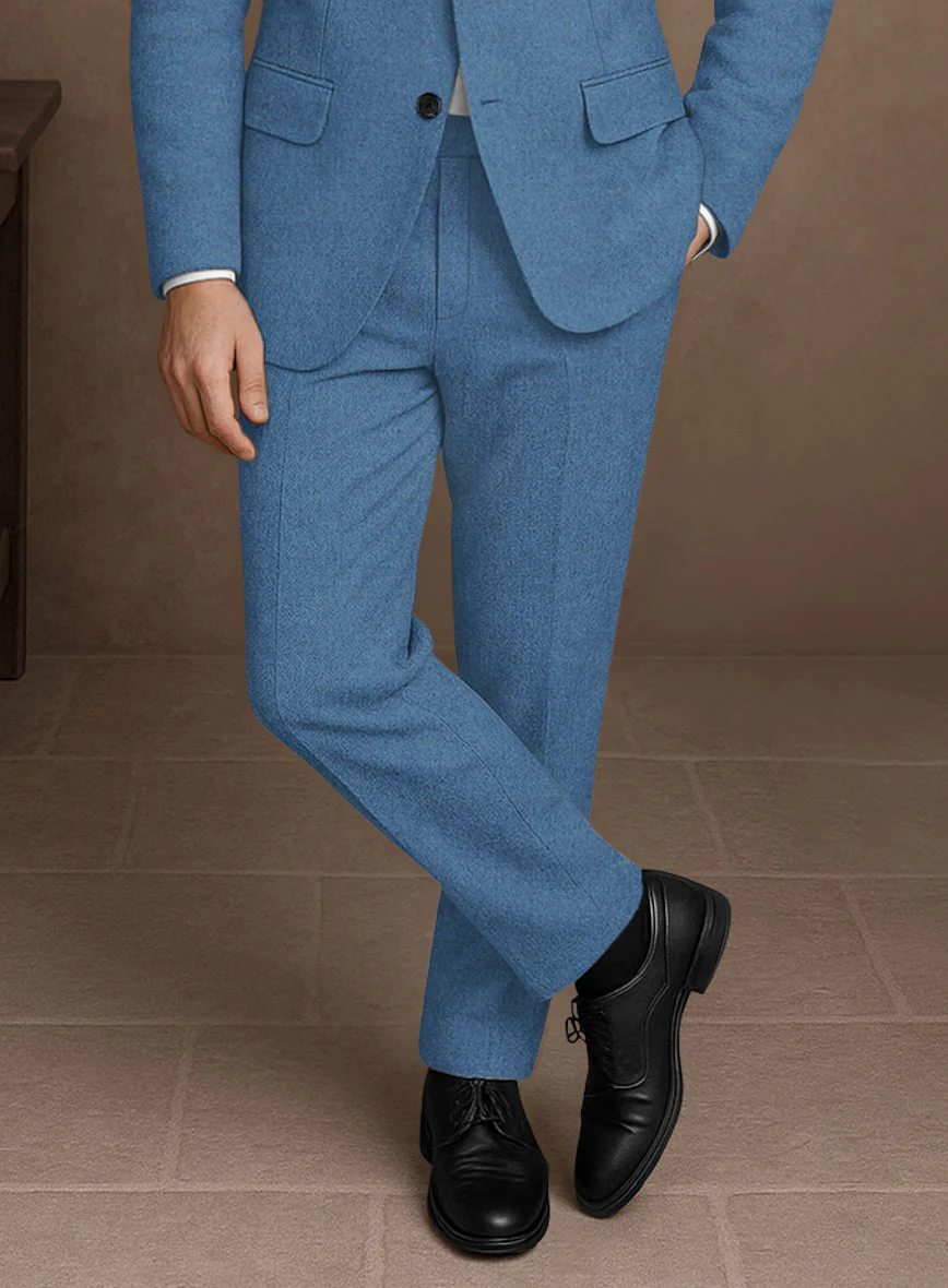 Naples Saga Blue Tweed Suit - Image 7
