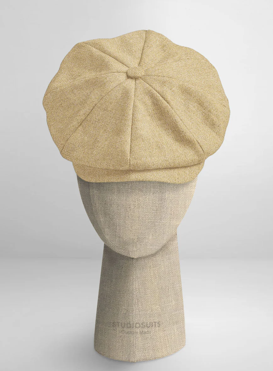 Naples Sahara Beige Tweed Newsboy Cap