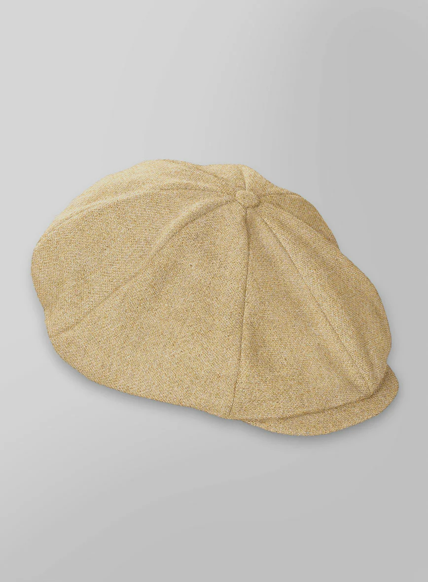 Naples Sahara Beige Tweed Newsboy Cap - Image 3