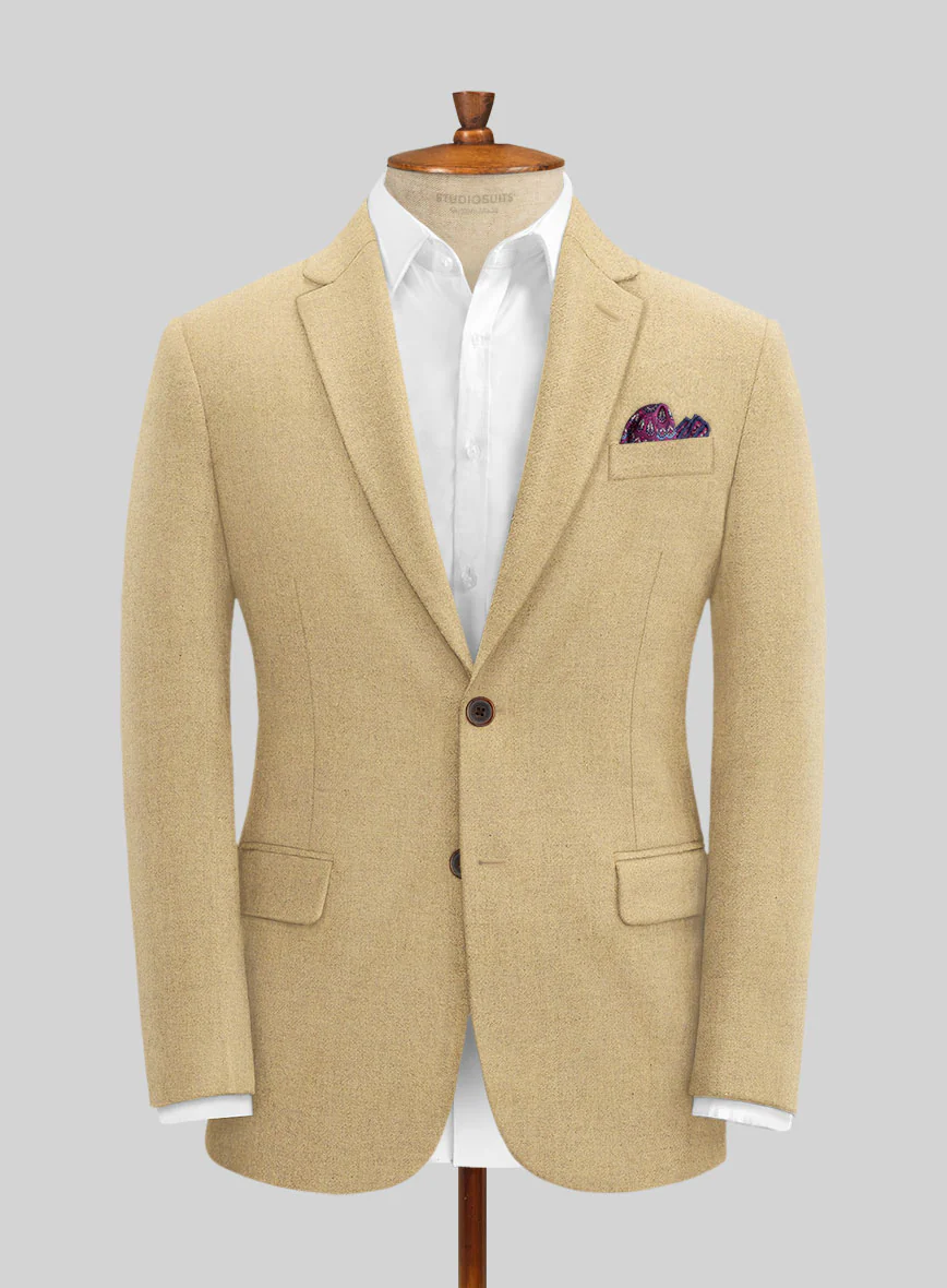 Naples Sahara Beige Tweed Suit - Image 5