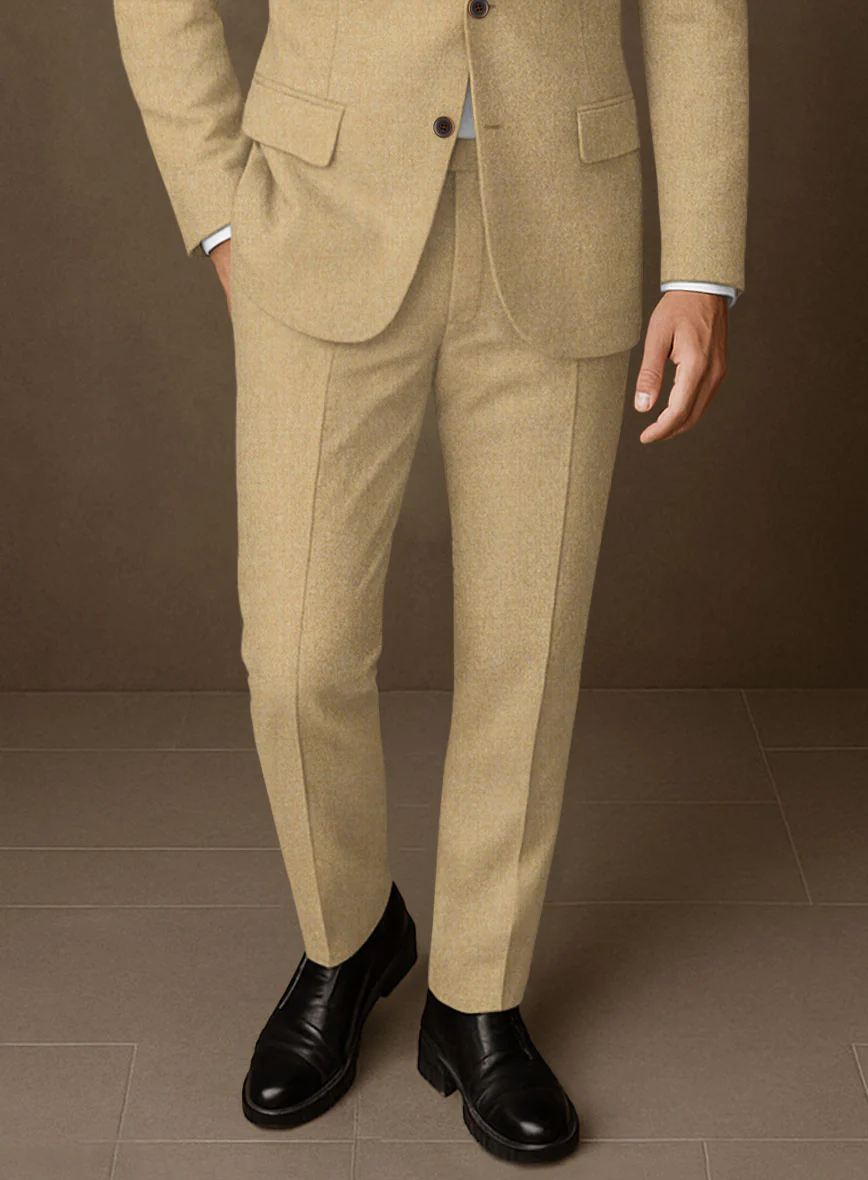 Naples Sahara Beige Tweed Suit - Image 8