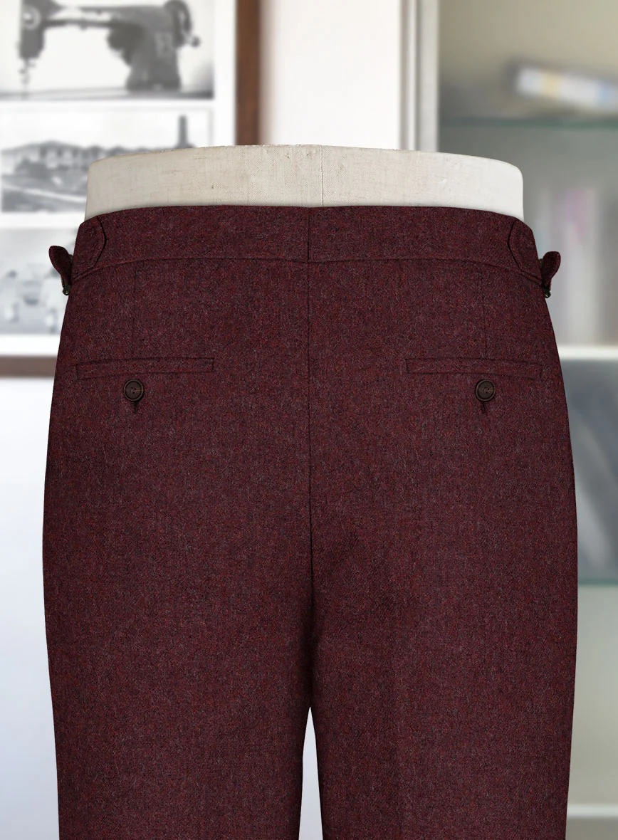 Naples Sangria Highland Tweed Trousers - Image 4