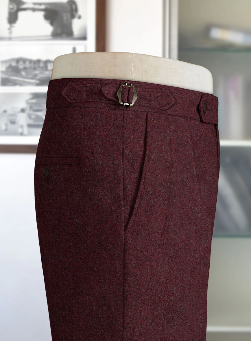 Naples Sangria Highland Tweed Trousers - Image 5