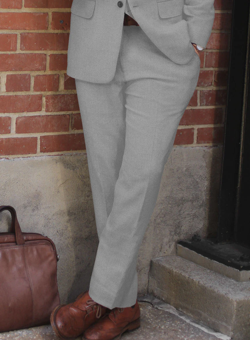 Naples Steel Gray Tweed Suit - Image 4