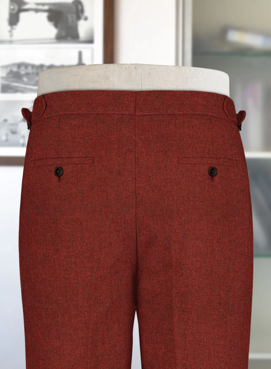 Naples Sundowner Rust Highland Tweed Trousers - Image 4