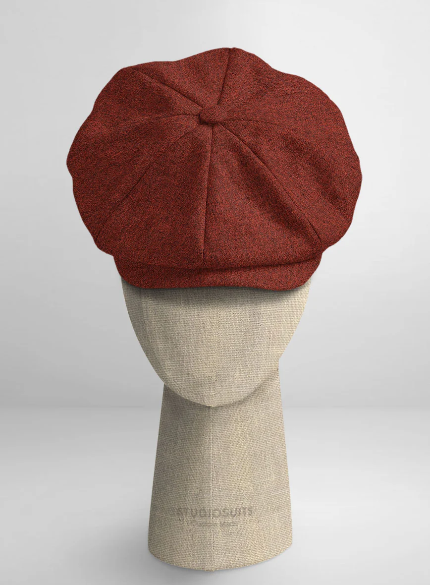 Naples Sundowner Rust Tweed Newsboy Cap