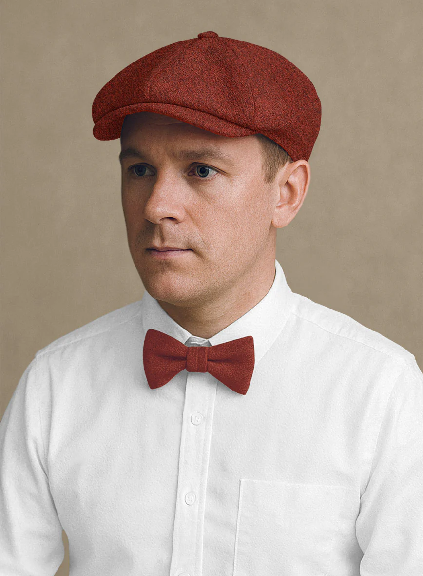 Naples Sundowner Rust Tweed Newsboy Cap - Image 2