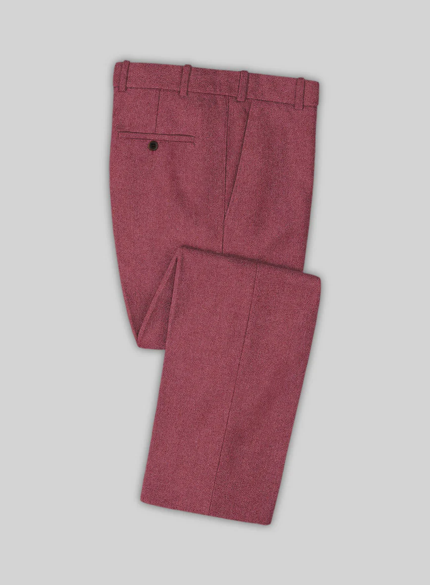 Naples Venetian Pink Tweed Double Breasted Suit - Image 3
