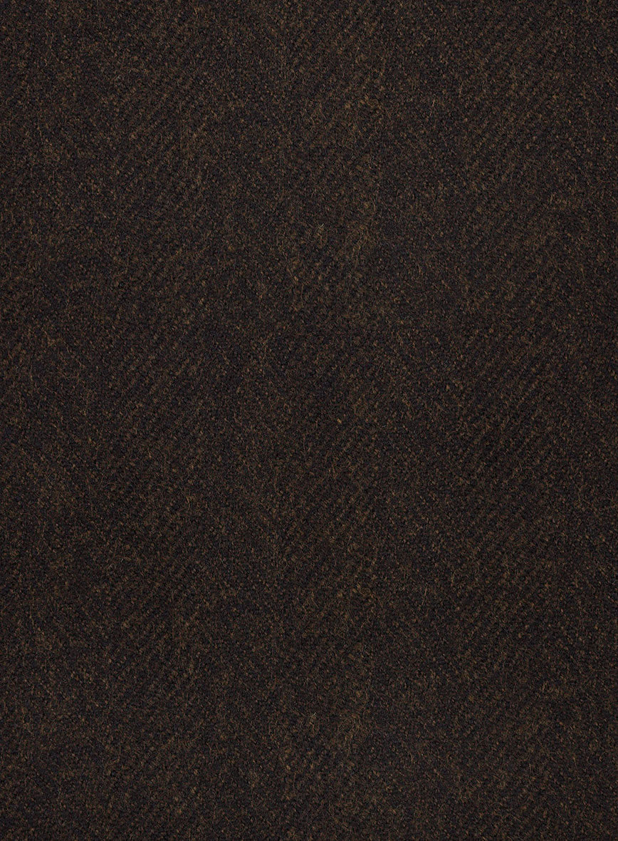 Naples Wide Herringbone Dark Brown Tweed Suit - Image 6