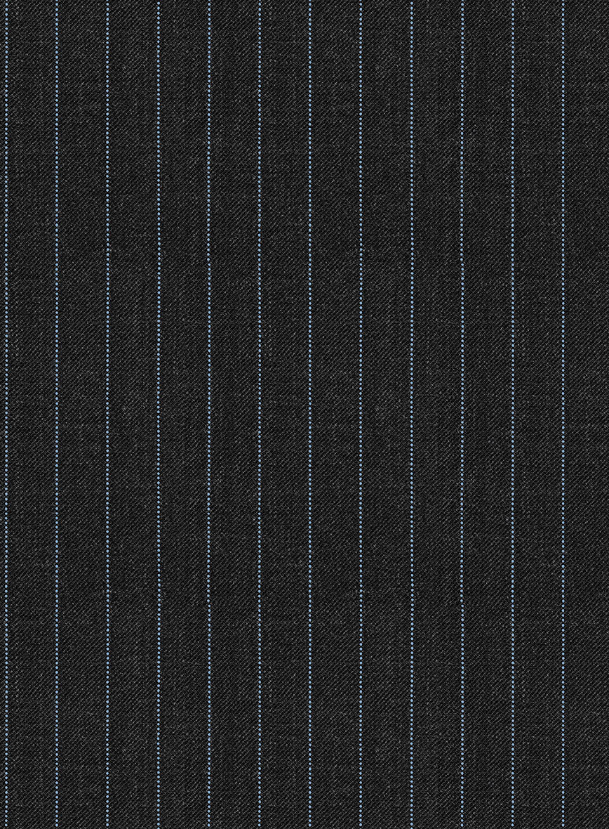 Napolean Abelino Stripe Black Wool Pants - Image 3