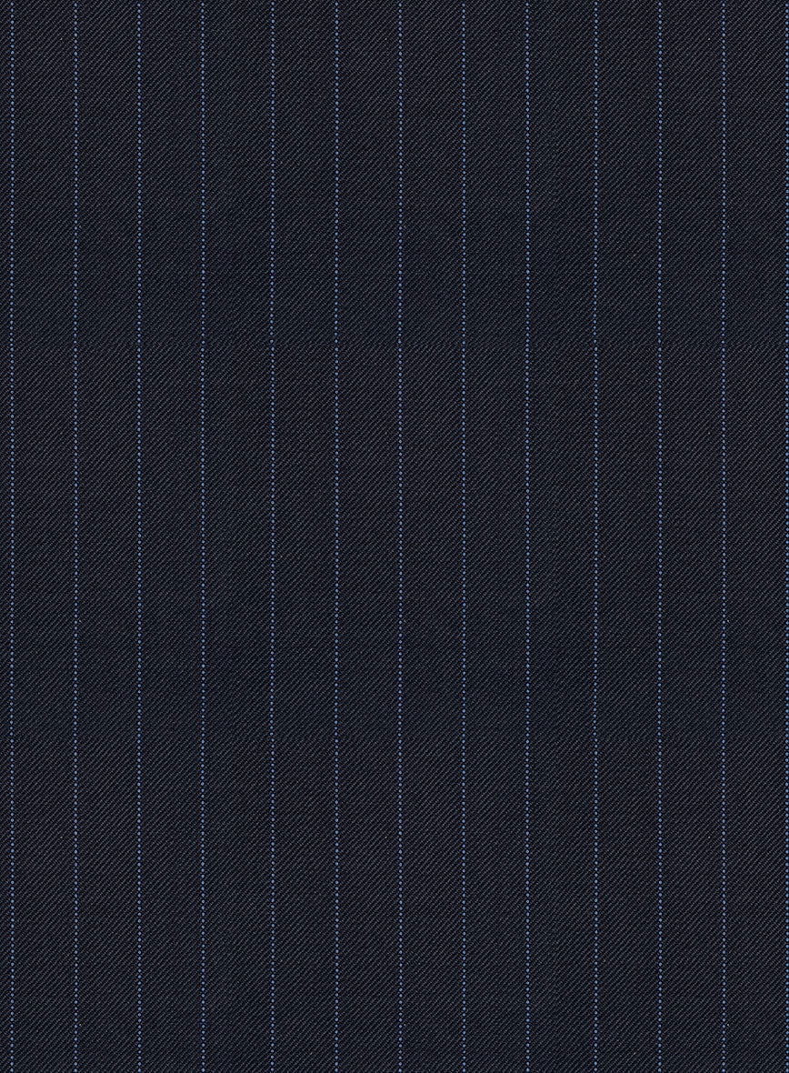Napolean Abelino Stripe Dark Blue Wool Suit - Image 7
