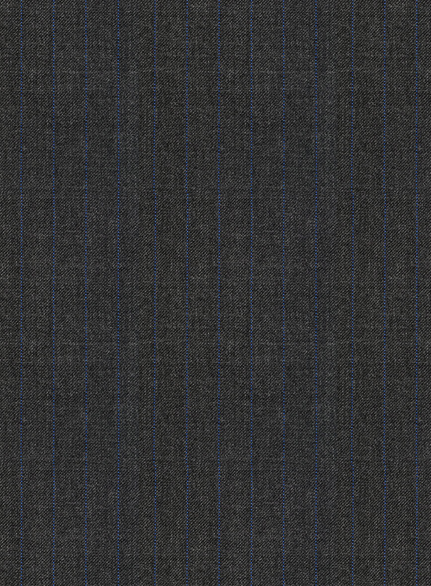 Napolean Abelino Stripe Gray Wool Suit - Image 7